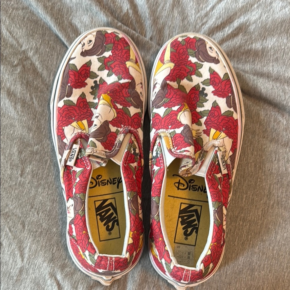 Disney Red and White Sneakers with Character Print